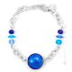 BRACCIALE WENDY fashion jewellery bracelet armlet handmade pearls in Murano-Venice glass with silver 925 authentic Made in Italy