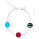 BRACCIALE AURORA fashion jewellery bracelet armlet handmade pearls in Murano-Venice glass with silver 925 authentic Made in Italy