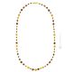 COLLANA SCRIGNO fashion jewellery collier necklace handmade pearls in Murano-Venice glass and Tiger's eye authentic Made in Italy