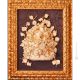 TABLEAU Wall picture ceramic decorative hanging baroque style artistic ceramic with 24k gold details Made in Italy