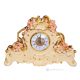 TABLE CLOCK Stand clock Baroque style artistic ceramic with 24k gold details Made in Italy