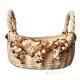 BASKET handmade ceramic table ornament Baroque style artistic ceramic with 24k gold color Swarovski crystals