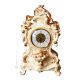 TABLE CLOCK Stand clock Baroque style artistic ceramic with 24k gold details Made in Italy