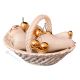 BASKET WITH FRUIT handmade ceramic table ornament Baroque style artistic with 24k gold details Swarovski crystals