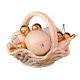 BASKET WITH FRUIT handmade ceramic table ornament Baroque style artistic with 24k gold details Swarovski crystals