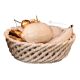 BASKET WITH FRUIT handmade ceramic table ornament Baroque style artistic with 24k gold details Swarovski crystals