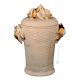 JAR WITH LID handmade ceramic table ornament Baroque style artistic with 24k gold details 