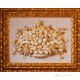 TABLEAU Wall picture ceramic decorative hanging baroque style artistic ceramic with 24k gold details Made in Italy