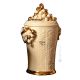 JAR WITH LID handmade ceramic table ornament Baroque style artistic with 24k gold details Swarovski crystals
