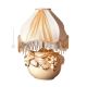 LAMP Table lamp abat-jour lampshade Baroque style artistic ceramic with 24k gold details Swarovski crystals Made in Italy