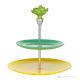 SWEET Tiered cake and fruit stand in superior quality hand-painted glass.