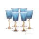 Set of 6 authentic hand-painted stemmed liqueur glasses made of superior quality glass.