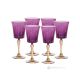 DOMINA Set of 6 authentic hand-painted stemmed liqueur glasses in superior quality glass.