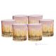 Set of 6 authentic modern hand painted water glasses in premium quality glass.
