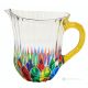 ADAGIO Pitcher, decanter, carafe, superior quality glass hand painted modern design.