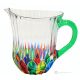 ADAGIO Pitcher, decanter, carafe, superior quality glass hand painted modern design.