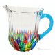 ADAGIO Pitcher, decanter, carafe, superior quality glass hand painted modern design.