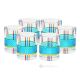 BRILLIANT Set of 6 authentic modern hand painted water glasses in superior quality glass.