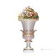 Handmade ceramic vase - Tabletop décor - Goblet flora bouquet lid