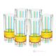BRILLIANT Set of 6 authentic modern hand painted drink glasses in premium quality glass.