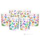 LAURUS Set of 6 authentic modern hand painted water glasses in superior quality glass.