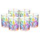 TATTOO Set of 6 authentic modern hand painted glasses in premium quality glass.