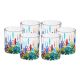 OPERA Set of 6 authentic modern hand painted glasses in superior quality glass.