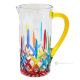 OPERA Pitcher, decanter, carafe, superior quality glass hand painted modern design.