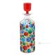 Decanter, decorative modern hand painted crystal bottle.