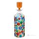 LISBOA Decanter, modern decorative hand painted crystal bottle.