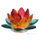 Candlestick, candle holder in hand-painted crystal, modern design.