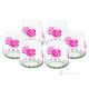 ALIZEE Set of 6 Authentic Modern Hand Painted Glasses in Premium Quality Glass.