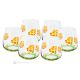 ALIZEE Set of 6 Authentic Modern Hand Painted Glasses in Premium Quality Glass.