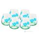 ALIZEE Set of 6 Authentic Modern Hand Painted Glasses in Premium Quality Glass.