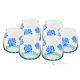 ALIZEE Set of 6 Authentic Modern Hand Painted Glasses in Premium Quality Glass.