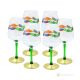 Set of 6 authentic hand-painted stemmed goblets in premium quality glass.