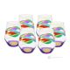JULIETTE Set of 6 authentic modern hand painted glasses in premium quality glass.
