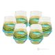 JULIETTE Set of 6 authentic modern hand painted glasses in premium quality glass.