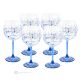 TASTING Set of 6 authentic hand-painted stemmed glasses in superior quality glass.