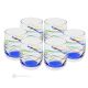 Set of 6 authentic modern hand painted glasses in premium quality glass.