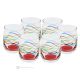 Set of 6 authentic modern hand painted glasses made of premium quality glass.
