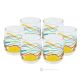 LOTO Set of 6 authentic modern hand painted glasses in premium quality glass.