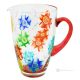 AGUA Pitcher, decanter, carafe, superior quality glass hand painted modern design.