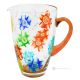 AGUA Pitcher, decanter, carafe, superior quality glass hand painted modern design.