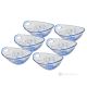 Set of 6 dessert cups, modern design, superior quality glass, hand painted.