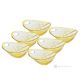PRACTICA Set of 6 dessert cups, modern design, superior quality glass, hand painted.