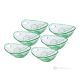 Set of 6 dessert cups, modern design, superior quality glass, hand painted.