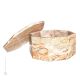 COFANETTO PORTAGIOIE OTTAGONALE MARMO ROSA ATLANTIDE jewellery box sculpture in Atlantis pink marble authentic hand Made in Italy
