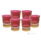 Set of 6 authentic modern hand painted water glasses in premium quality glass.