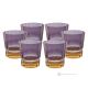 MADDY Set of 6 authentic modern hand painted water glasses in premium quality glass.